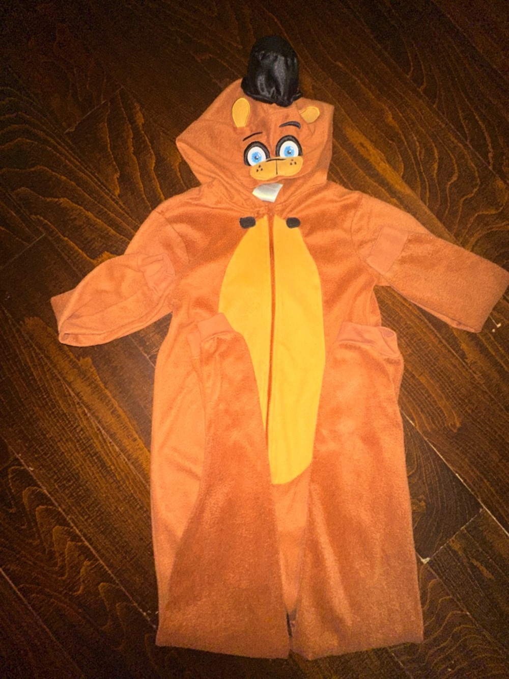 Five Nights at Freddy's Freddy Fazbear hooded pajama onesie kids size medium